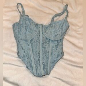 Tic Toc, blue lace tank.  Size m